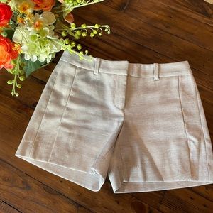 White House Black Market Stretch Shorts Size 0- Woven-Cream